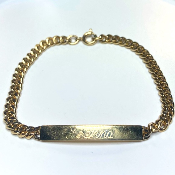 Speidel Other - Speidel Goldtone “Joanna” Child’s ID Bracelet